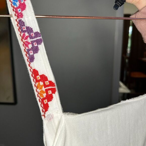 Carolina K Maxi Dress Women's Size XS Square Neck Sleeveless White Multicolored - Picture 4 of 11